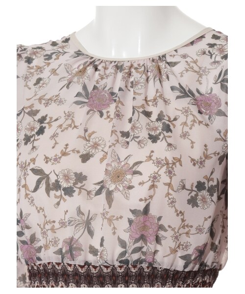 SNIDEL（スナイデル）の「モダンフラワーデザインロングワンピース  