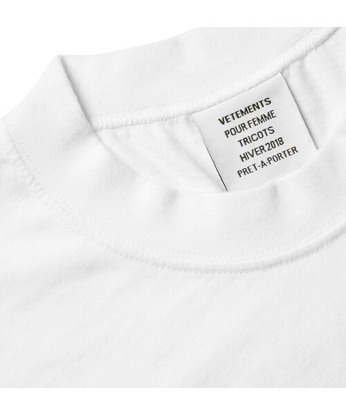 VETEMENTS(ヴェトモン)の「Vetements Staff Printed Cotton-Jersey T-Shirt(Tシャツ/カットソー・メンズ・White・XS/S/M)」の2枚目の写真