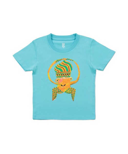 Design Tshirts Store graniph(デザイン ティーシャツ ストア グラニフ)の「だいおういかのいかたろう (ザ キャビン カンパニー)(トップス・キッズ・スカイ ブルー・90/100/110/120/130)」の2枚目の写真