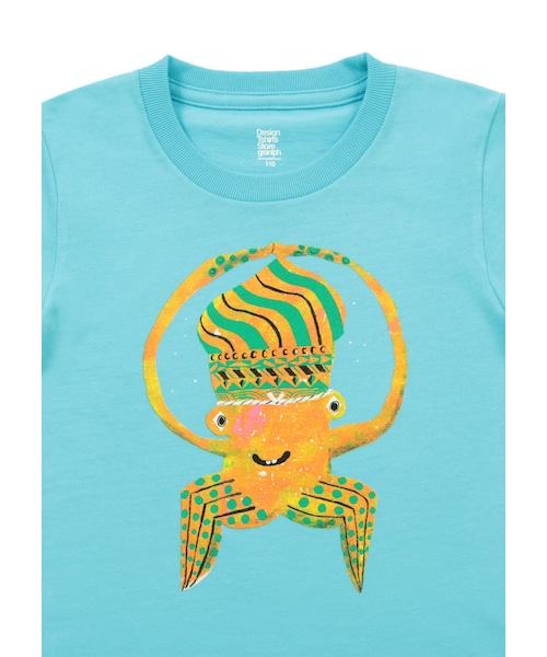 Design Tshirts Store graniph(デザイン ティーシャツ ストア グラニフ)の「だいおういかのいかたろう (ザ キャビン カンパニー)(トップス・キッズ・スカイ ブルー・90/100/110/120/130)」の4枚目の写真