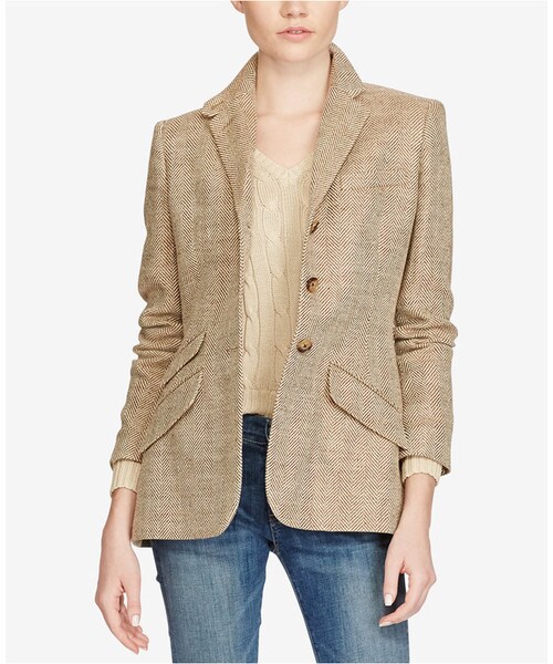 ralph lauren herringbone blazer