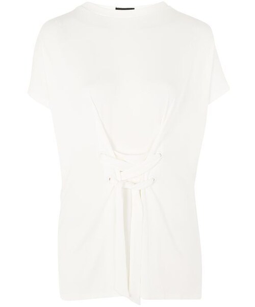 Topshop Ribbed tie tunic t-shirt