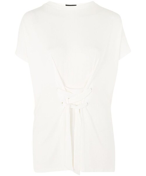 Topshop Ribbed tie tunic t-shirt