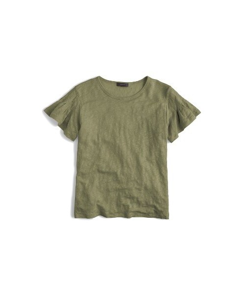 J.CREW（ジェイクルー）の「Women's J.crew Linen Flutter Sleeve Tee（Tシャツ/カットソー・レディース・Blue/Green/Gray/White・XX-Small/Large/Medium/Small/X-Large/X-Small）」の4枚目の写真