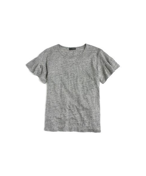 J.CREW（ジェイクルー）の「Women's J.crew Linen Flutter Sleeve Tee（Tシャツ/カットソー・レディース・Blue/Green/Gray/White・XX-Small/Large/Medium/Small/X-Large/X-Small）」の3枚目の写真