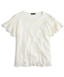 J.CREW | Women's J.crew Linen Flutter Sleeve Tee(Tシャツ/カットソー)