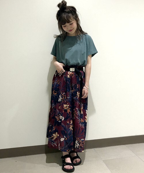 archives（アルシーヴ）の「コットンボイルプリントスカート（スカート・レディース・オフホワイト/ネイビー/ワイン・MEDIUM）」の13枚目の写真