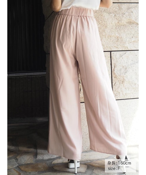 RESEXXY（リゼクシー）の「レースアップワイドパンツ（パンツ・レディース・ブラック/ピンク/ベージュ・F）」の7枚目の写真