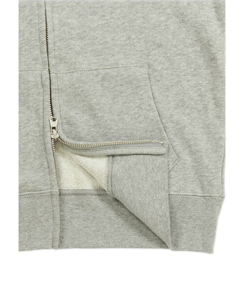 Design Tshirts Store graniph(デザイン ティーシャツ ストア グラニフ)の「ベーシック ロング スリーブ ジップ パーカー (P ロゴ パンダ)(その他・ヘザー グレー・SS/S/M/L)」の6枚目の写真