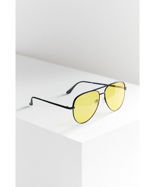 quay（キー）の「Quay X Desi Perkins Sahara Aviator Sunglasses（サングラス・レディース・Yellow・ONE SIZE）」の6枚目の写真