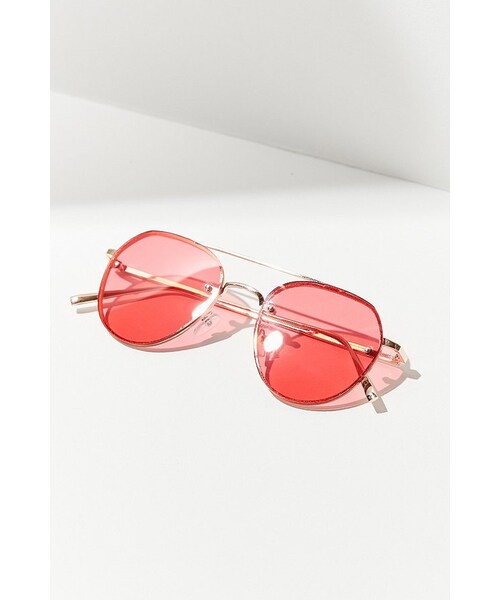 URBAN OUTFITTERS（アーバンアウトフィッターズ）の「Urban Outfitters Fiona Translucent Aviator Sunglasses（サングラス・レディース・Red/Yellow・ONE SIZE）」の11枚目の写真