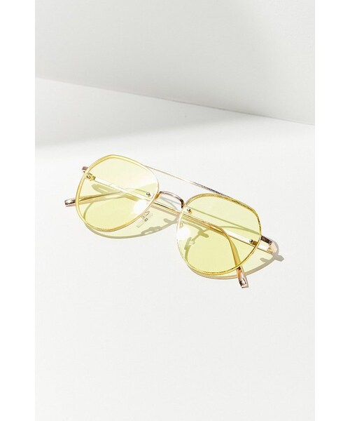 URBAN OUTFITTERS（アーバンアウトフィッターズ）の「Urban Outfitters Fiona Translucent Aviator Sunglasses（サングラス・レディース・Red/Yellow・ONE SIZE）」の8枚目の写真