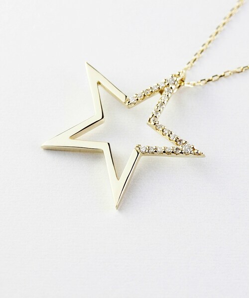 les desseins de DIEU（レデッサンドゥデュー）の「レ デッサン ドゥ デュー 957 スターリーナイト スター ダイヤモンド ネックレス 0.09ct（ネックレス・レディース・ゴールド・40cm）」の4枚目の写真