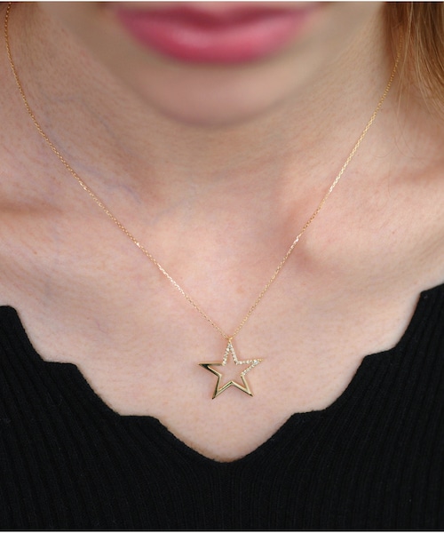 les desseins de DIEU（レデッサンドゥデュー）の「レ デッサン ドゥ デュー 957 スターリーナイト スター ダイヤモンド ネックレス 0.09ct（ネックレス・レディース・ゴールド・40cm）」の8枚目の写真