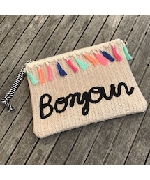 copine | ２WAY刺繍カラフルタッセルペーパークラッチバッグ/ショルダーバッグ【クリックポスト対象商品】(クラッチバッグ)