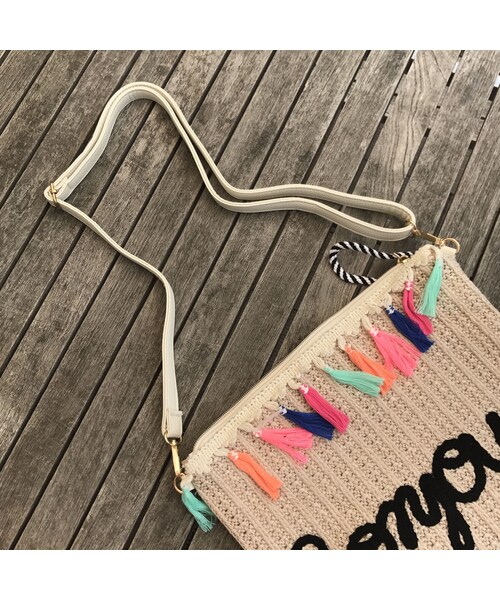 copine（コピン）の「２WAY刺繍カラフルタッセルペーパークラッチバッグ/ショルダーバッグ【クリックポスト対象商品】（クラッチバッグ・レディース・その他）」の5枚目の写真