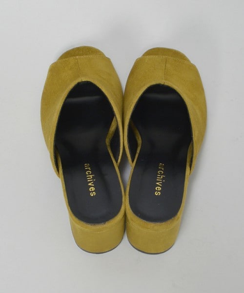 archives（アルシーヴ）の「チャンキーヒールサンダル（サンダル・レディース・ブラック/ベージュ/マスタード・SMALL/MEDIUM）」の8枚目の写真