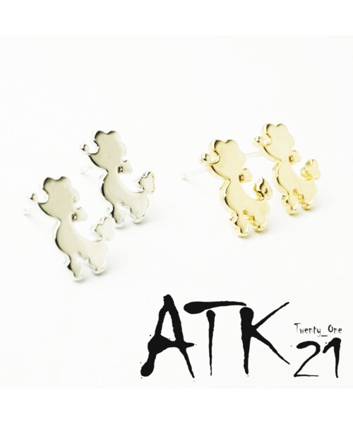 No Brand ノーブランド の 両耳用 2個セット トイプードル プードルモチーフ スタッド ピアス Silverpost925 シルバー ゴールド メンズ レディース ユニセックス アクセサリー Pss ピアス 両耳用 Wear