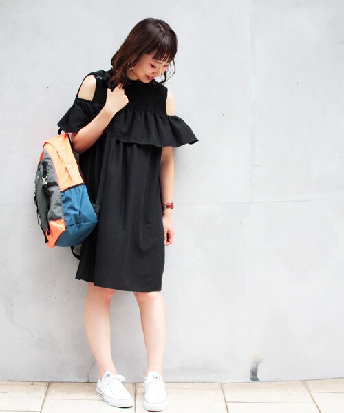 Pageboy ページボーイ の Pageboy オープンショルダーハイネックワンピース ワンピース ドレス Wear