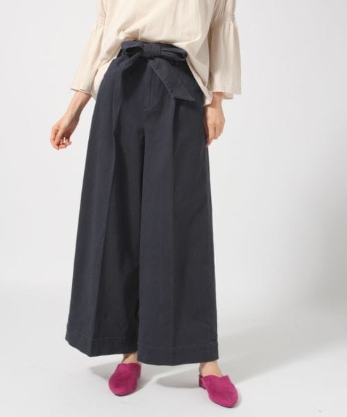 GLOBAL WORK（グローバルワーク）の「リボンチノワイドパンツ（パンツ・ピンク/ベージュ/カーキ/ネイビー）」の4枚目の写真