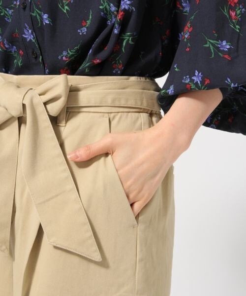 GLOBAL WORK（グローバルワーク）の「リボンチノワイドパンツ（パンツ・ピンク/ベージュ/カーキ/ネイビー）」の9枚目の写真