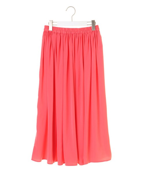 AMERICAN HOLIC（アメリカンホリック）の「【Special Price】・サテンギャザーマキシスカート（スカート・ブラック/ピンク/グレーベージュ/イエロー/ターコイズブルー/サックスブルー/ネイビー/パープル・F）」の14枚目の写真