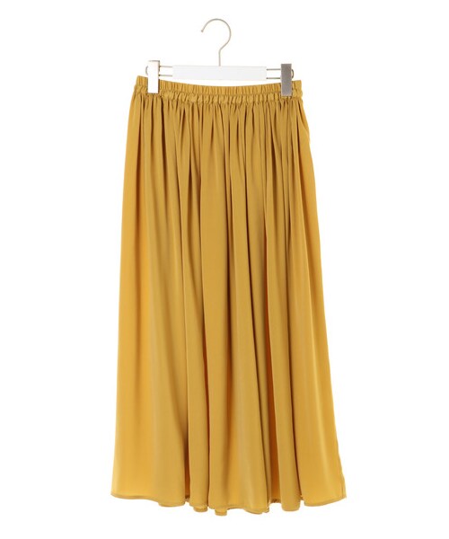 AMERICAN HOLIC（アメリカンホリック）の「【Special Price】・サテンギャザーマキシスカート（スカート・ブラック/ピンク/グレーベージュ/イエロー/ターコイズブルー/サックスブルー/ネイビー/パープル・F）」の16枚目の写真