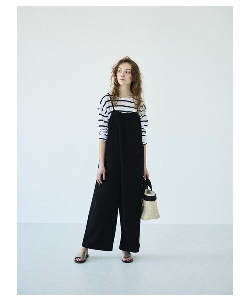 AMERICAN HOLIC（アメリカンホリック）の「【Special Price】フロントタックサロペット（オールインワン・サロペット・ブラック/ベージュ/カーキ・F）」の2枚目の写真