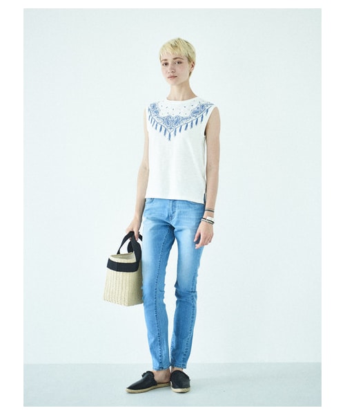 AMERICAN HOLIC（アメリカンホリック）の「【Special Price】P スキニーデニム（パンツ・サックスブルー/インディゴ/ライトインディゴ/ワンウォッシュ・XS/S/M/L/LL）」の10枚目の写真