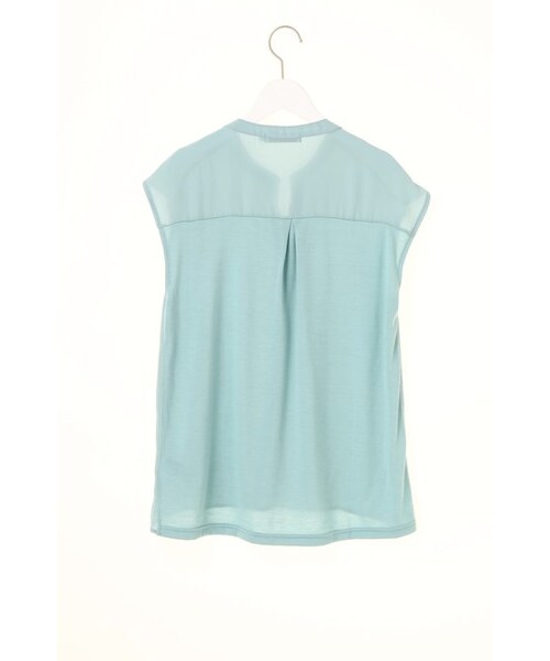 AMERICAN HOLIC（アメリカンホリック）の「【Special Price】スキッパー衿シフォンドッキングブラウス（トップス・オフホワイト/ブラック/ピンク/ミント・F）」の3枚目の写真