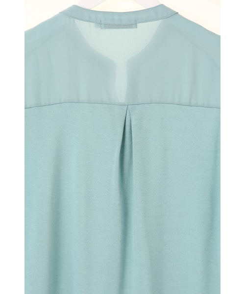 AMERICAN HOLIC（アメリカンホリック）の「【Special Price】スキッパー衿シフォンドッキングブラウス（トップス・オフホワイト/ブラック/ピンク/ミント・F）」の7枚目の写真