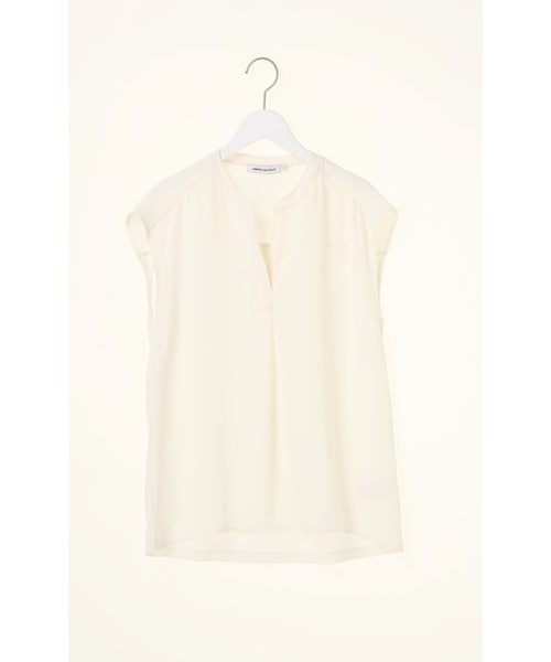 AMERICAN HOLIC（アメリカンホリック）の「【Special Price】スキッパー衿シフォンドッキングブラウス（トップス・オフホワイト/ブラック/ピンク/ミント・F）」の8枚目の写真