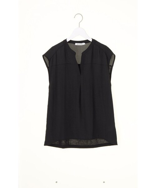 AMERICAN HOLIC（アメリカンホリック）の「【Special Price】スキッパー衿シフォンドッキングブラウス（トップス・オフホワイト/ブラック/ピンク/ミント・F）」の9枚目の写真