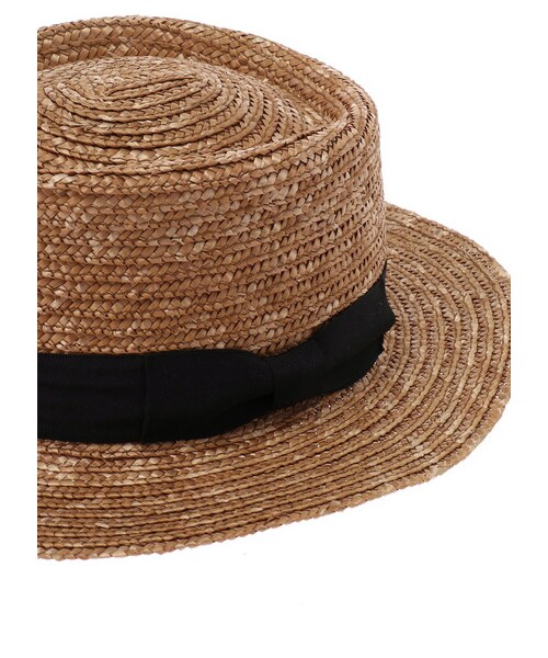 AMERICAN HOLIC（アメリカンホリック）の「【Special Price】・リボンラインカンカン帽（帽子・ベージュ/ブラウン・F）」の5枚目の写真