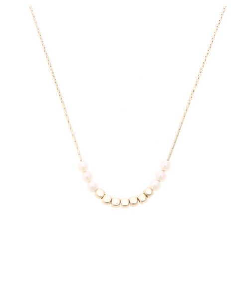 American Holic アメリカンホリック の ミニパール メタルビーズプチネックレス アクセサリー Wear