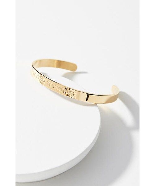 Anthropologie（アンソロポロジー）の「Anthropologie Strength Sayings Cuff Bracelet（ブレスレット・レディース・Assorted/Gold/Yellow・One Size）」の2枚目の写真