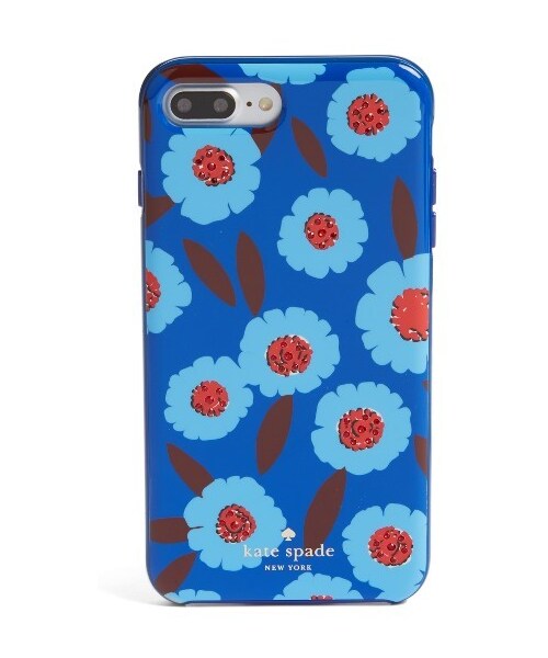 kate spade new york(ケイトスペード ニューヨーク)の「Kate Spade New York Jeweled Majorelle Iphone 7 & 7 Plus Case - Blue(生活家電・レディース・Blue/Green/Pink・iPhone 7 Plus/iPhone 7)」の1枚目の写真