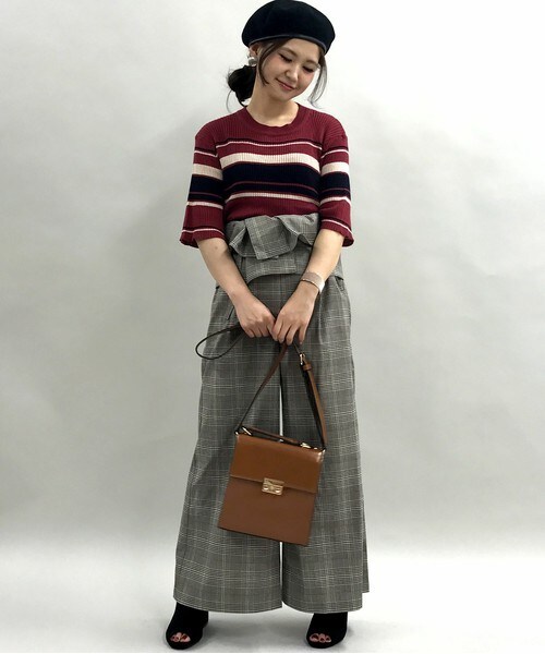 archives（アルシーヴ）の「コルセットベルト付ハイウエストワイドパンツ（その他パンツ・レディース・ブラック/シルバーグレー/ベージュ・MEDIUM）」の8枚目の写真