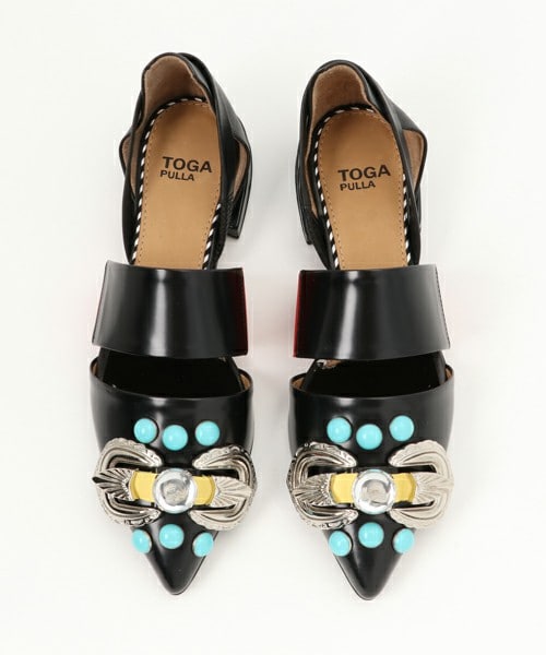 TOGAPULLA フラットシューズ Toga Pulla バックル フラットシューズ | ブラック | FARFETCH JP