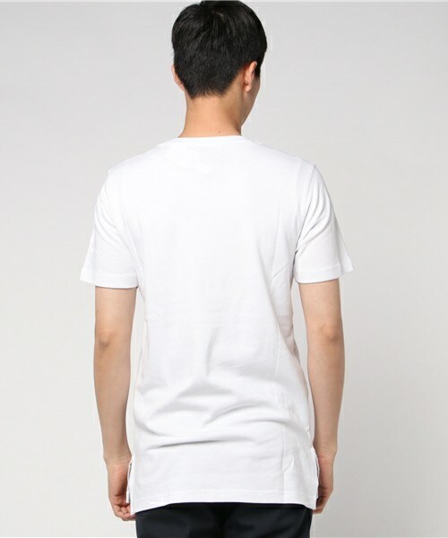 MIND BLOW（マインドブロウ）の「ロング丈ポケットTシャツ[キシリトール加工]（Tシャツ/カットソー・メンズ・ホワイト/ミント/サックスブルー/ラベンダー/ピンク・M/L/LL）」の7枚目の写真