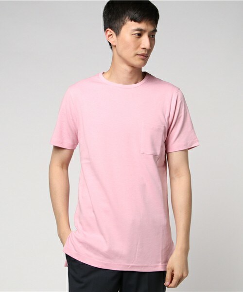 MIND BLOW（マインドブロウ）の「ロング丈ポケットTシャツ[キシリトール加工]（Tシャツ/カットソー・メンズ・ホワイト/ミント/サックスブルー/ラベンダー/ピンク・M/L/LL）」の5枚目の写真