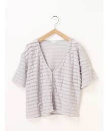 ehka sopo | フリルVカーディガン(トップス)