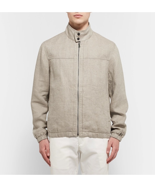 linen harrington jacket