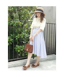 an another angelus | リングベルト付きストライプスカート/an another angelus(スカート)