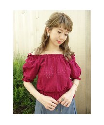 F i.n.t | 総レースオフショルブラウス/F&A(シャツ/ブラウス)