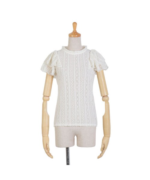 F i.n.t（フィント）の「ショルダーフリルレーストップス/F&A（シャツ/ブラウス・レディース・その他）」の2枚目の写真