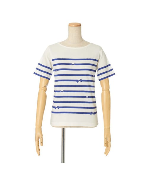 F i.n.t(フィント)の「リボンボーダープリントT/F i.n.t(Tシャツ/カットソー・レディース・その他)」の2枚目の写真