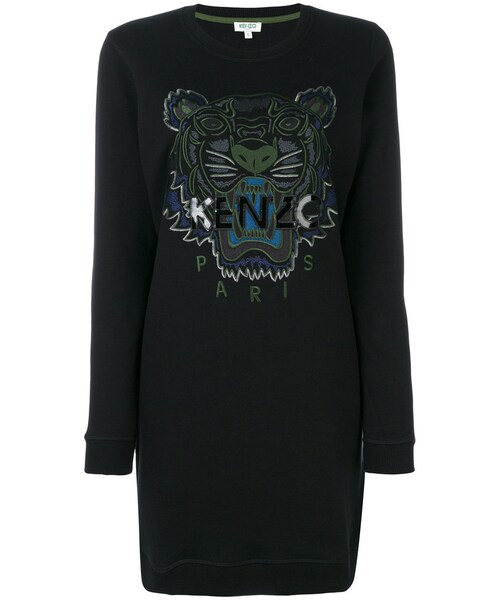 Kenzo ケンゾー の Kenzo タイガー刺繍 ワンピース Women コットン M ワンピース Wear