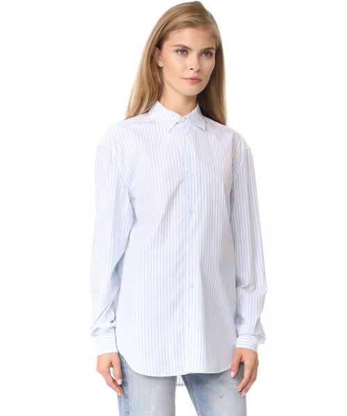 Frame（フレーム）の「FRAME Striped Shirt（トップス・レディース・Blue・XS/S/M/L）」の4枚目の写真