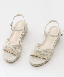SOVOMALL | エスパドリーユウェッジサンダル(サンダル)